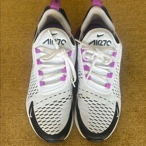 Nike Air Max 270 Women's White, Black-Fuchsia Dream Sneakers